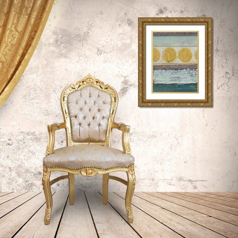 Circular Momentum II Gold Ornate Wood Framed Art Print with Double Matting by Vess, June Erica