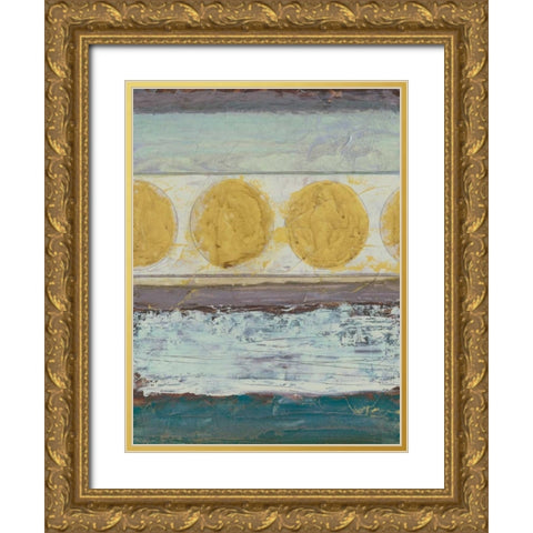 Circular Momentum II Gold Ornate Wood Framed Art Print with Double Matting by Vess, June Erica