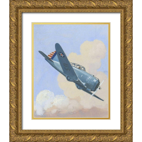 Army Trainer I Gold Ornate Wood Framed Art Print with Double Matting by Unknown