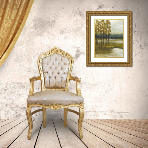 Etoile I Gold Ornate Wood Framed Art Print with Double Matting by McMullen, Charles
