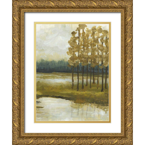 Etoile II Gold Ornate Wood Framed Art Print with Double Matting by McMullen, Charles