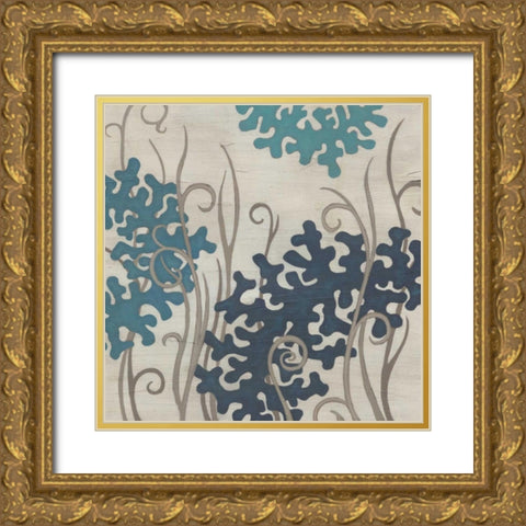 Coral Oasis I Gold Ornate Wood Framed Art Print with Double Matting by Vess, June Erica