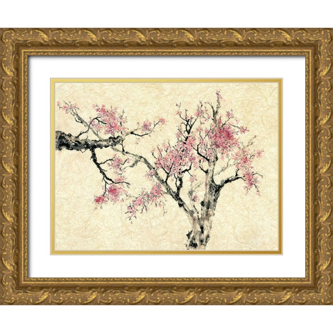 Springtime Gold Ornate Wood Framed Art Print with Double Matting by Rae, Nan