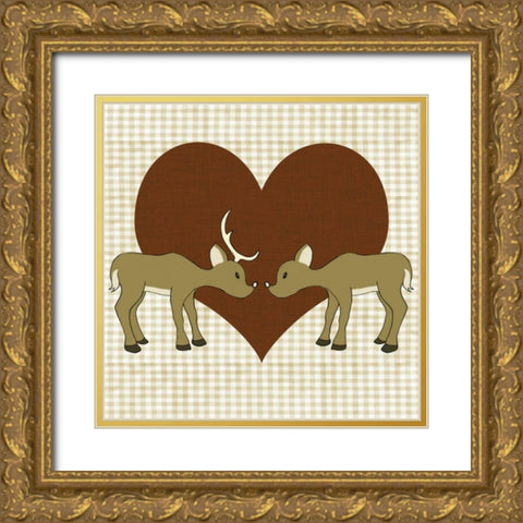 You and Me I Gold Ornate Wood Framed Art Print with Double Matting by Ilosky, Pam