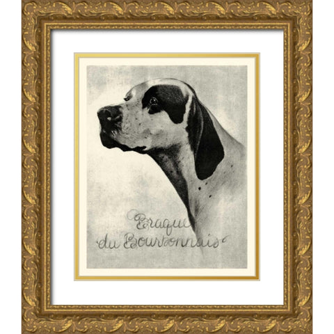 B and W Brague du Bourbonnais Gold Ornate Wood Framed Art Print with Double Matting by Vision Studio