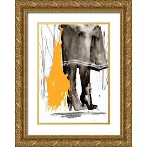 Witchy Mischief Collection B Gold Ornate Wood Framed Art Print with Double Matting by Parker, Jennifer Paxton