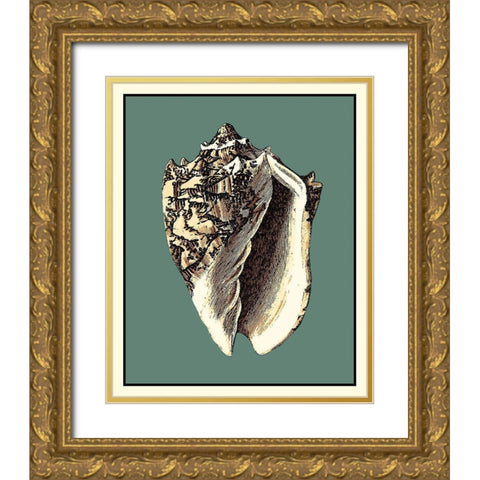 Oceans Treasure I Gold Ornate Wood Framed Art Print with Double Matting by Vision Studio