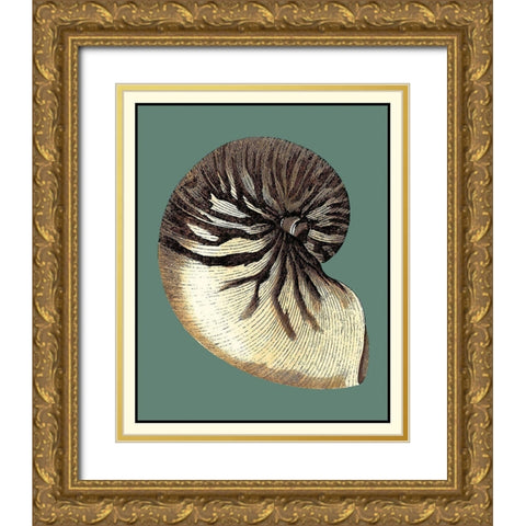 Oceans Treasure III Gold Ornate Wood Framed Art Print with Double Matting by Vision Studio