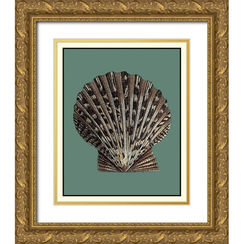 Oceans Treasure IV Gold Ornate Wood Framed Art Print with Double Matting by Vision Studio