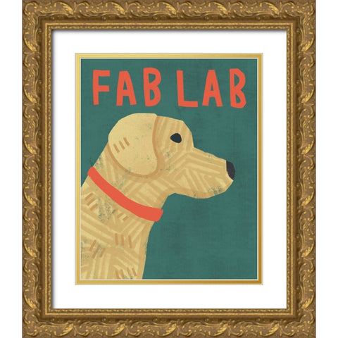 Fab Lab Gold Ornate Wood Framed Art Print with Double Matting by Inner Circle
