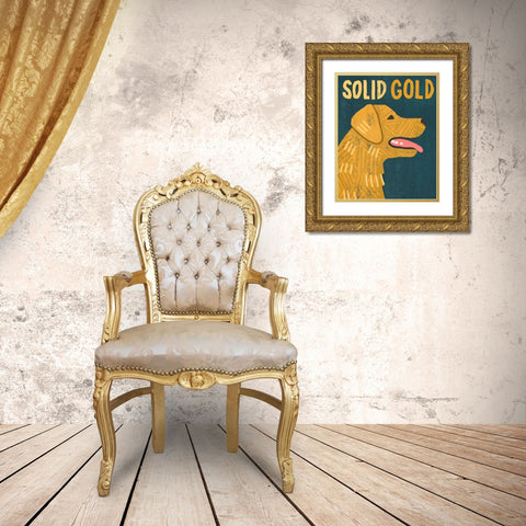 Solid Gold Gold Ornate Wood Framed Art Print with Double Matting by Inner Circle