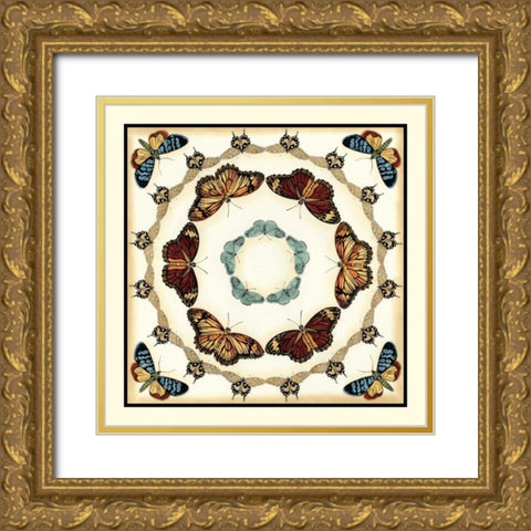 Butterfly Collector II Gold Ornate Wood Framed Art Print with Double Matting by Zarris, Chariklia