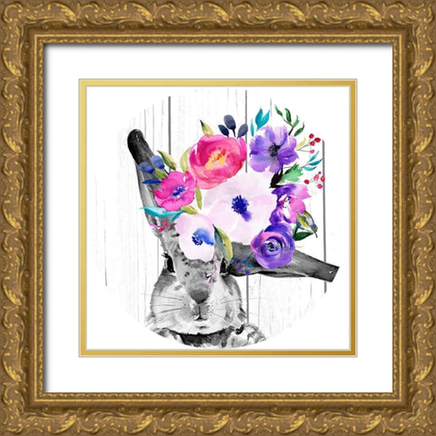 Bright Easter Bouquet Collection C Gold Ornate Wood Framed Art Print with Double Matting by Parker, Jennifer Paxton