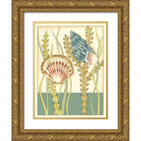 Shell Season IV Gold Ornate Wood Framed Art Print with Double Matting by Zarris, Chariklia