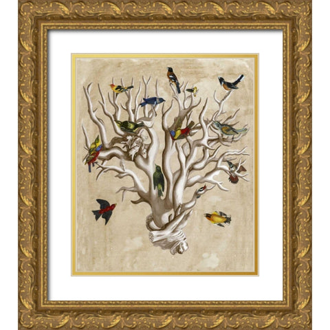 The Ornithologists Dream I Gold Ornate Wood Framed Art Print with Double Matting by McCavitt, Naomi