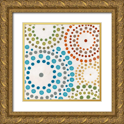 Mosaic Mandalas IV Gold Ornate Wood Framed Art Print with Double Matting by Vess, June Erica