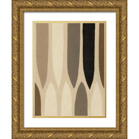 Inter Lock I Gold Ornate Wood Framed Art Print with Double Matting by Vess, June Erica