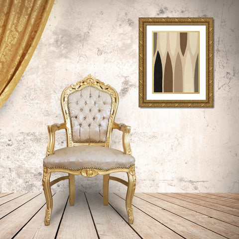Inter Lock II Gold Ornate Wood Framed Art Print with Double Matting by Vess, June Erica