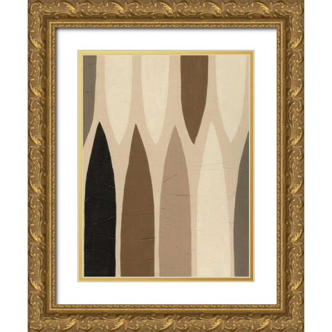 Inter Lock II Gold Ornate Wood Framed Art Print with Double Matting by Vess, June Erica