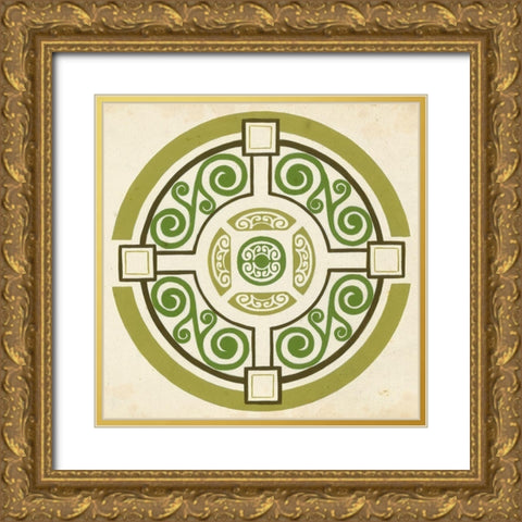 Garden Motif IV Gold Ornate Wood Framed Art Print with Double Matting by Vess, June Erica