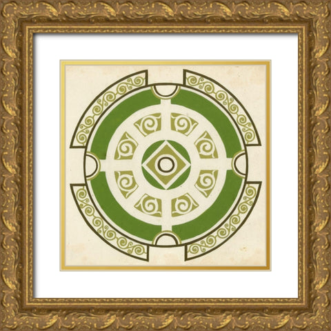 Garden Motif VI Gold Ornate Wood Framed Art Print with Double Matting by Vess, June Erica