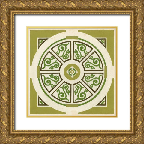 Garden Motif VIII Gold Ornate Wood Framed Art Print with Double Matting by Vess, June Erica