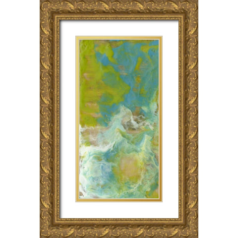 Amorphous I Gold Ornate Wood Framed Art Print with Double Matting by Goldberger, Jennifer