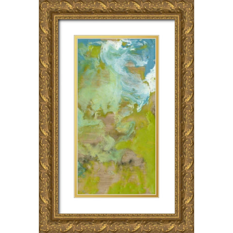 Amorphous II Gold Ornate Wood Framed Art Print with Double Matting by Goldberger, Jennifer