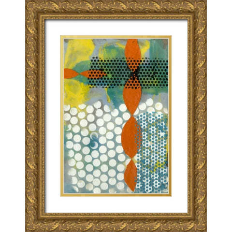 Translucent Abstraction II Gold Ornate Wood Framed Art Print with Double Matting by Goldberger, Jennifer