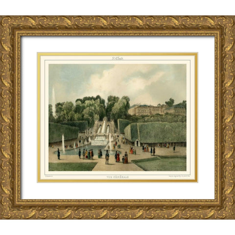 Vue Generale  Gold Ornate Wood Framed Art Print with Double Matting by Unknown