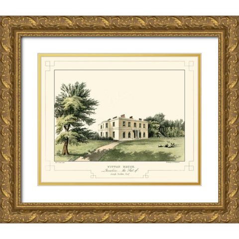 Lancashire Castles I Gold Ornate Wood Framed Art Print with Double Matting by Greenwood, C.J.