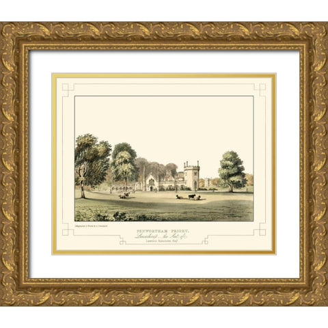 Lancashire Castles III Gold Ornate Wood Framed Art Print with Double Matting by Greenwood, C.J.
