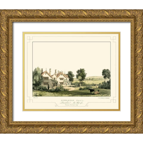 Lancashire Castles IV Gold Ornate Wood Framed Art Print with Double Matting by Greenwood, C.J.