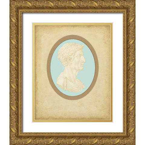 Spa Cameo III Gold Ornate Wood Framed Art Print with Double Matting by Bartolozzi, F.