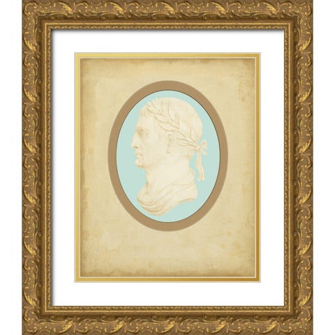 Spa Cameo IV Gold Ornate Wood Framed Art Print with Double Matting by Bartolozzi, F.