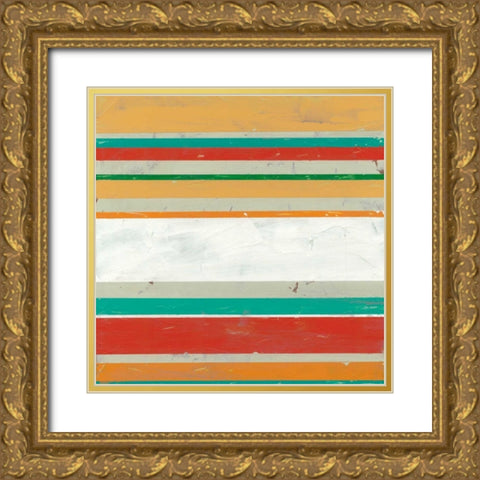 Serape II Gold Ornate Wood Framed Art Print with Double Matting by Vess, June Erica