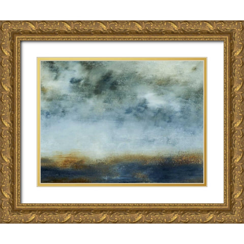 Water I Gold Ornate Wood Framed Art Print with Double Matting by Gorden, Sharon