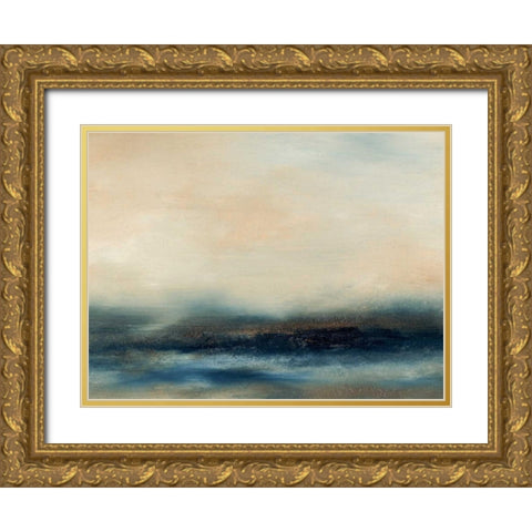 Water II Gold Ornate Wood Framed Art Print with Double Matting by Gorden, Sharon
