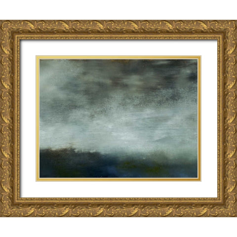 Water III Gold Ornate Wood Framed Art Print with Double Matting by Gordon, Sharon