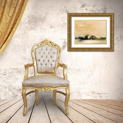 Land I Gold Ornate Wood Framed Art Print with Double Matting by Gordon, Sharon