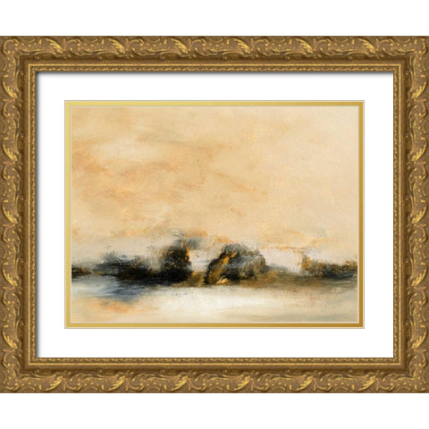 Land I Gold Ornate Wood Framed Art Print with Double Matting by Gordon, Sharon