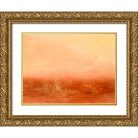Orange II Gold Ornate Wood Framed Art Print with Double Matting by Gordon, Sharon