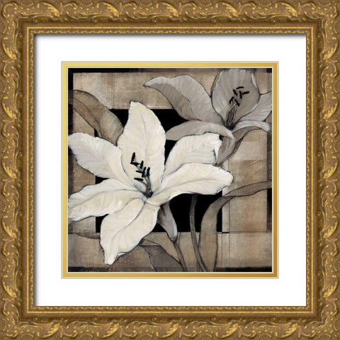 Dramatic Lily Grid I Gold Ornate Wood Framed Art Print with Double Matting by OToole, Tim