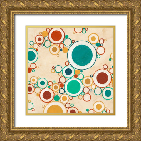 Molecular Landscape I Gold Ornate Wood Framed Art Print with Double Matting by Vess, June Erica