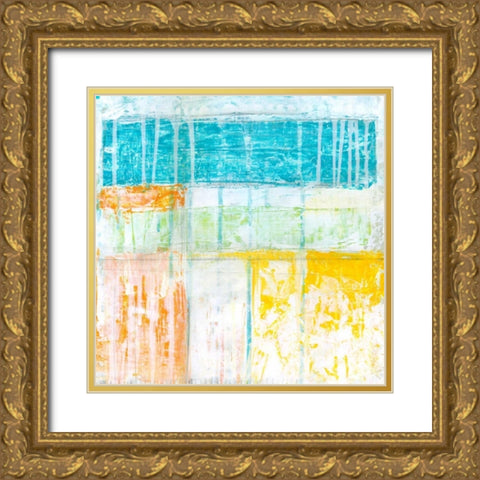 Distant Colors II Gold Ornate Wood Framed Art Print with Double Matting by Vess, June Erica