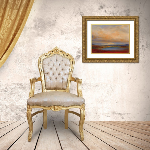 Southern Light Gold Ornate Wood Framed Art Print with Double Matting by Finch, Sheila