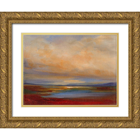 Southern Light Gold Ornate Wood Framed Art Print with Double Matting by Finch, Sheila