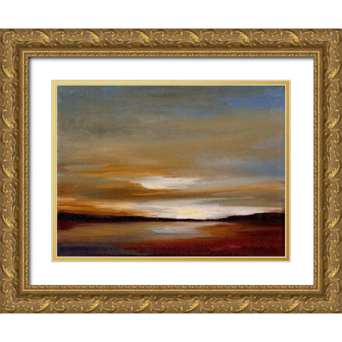 Daybreak Gold Ornate Wood Framed Art Print with Double Matting by Finch, Sheila