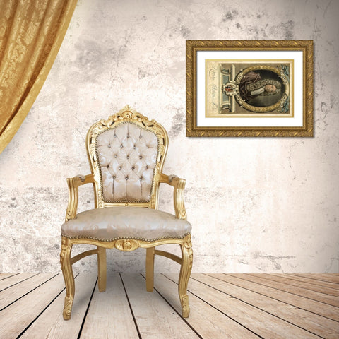 Houbraken Portrait I Gold Ornate Wood Framed Art Print with Double Matting by Houbraken, J.