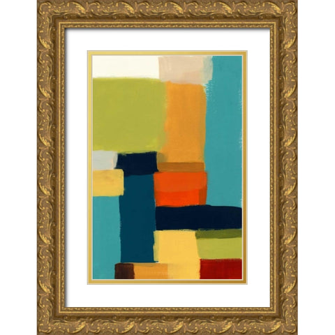 Metro Palette II Gold Ornate Wood Framed Art Print with Double Matting by Vess, June Erica